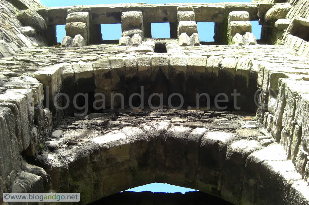 Beaumaris Castle - Murder holes in the South gate